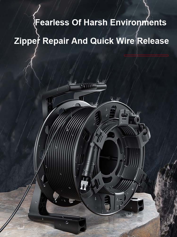 AMPCOM TPU Handheld Fiber Optic Cable Laydown Cart Lightweight Fiber Optic Cable Laydown Cart