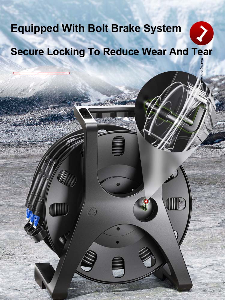 AMPCOM TPU Handheld Fiber Optic Cable Laydown Cart Lightweight Fiber Optic Cable Laydown Cart