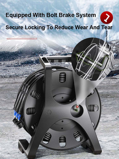 AMPCOM TPU Handheld Fiber Optic Cable Laydown Cart Lightweight Fiber Optic Cable Laydown Cart