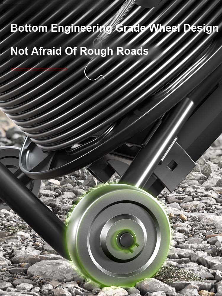 AMPCOM TPU Telescopic Rod Roller Fiber Optic Cable Laydown Cart Highly Convenient Cable Laydown Cart