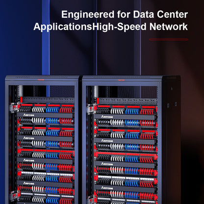 AMPCOM Unibody Cat5e/6/6a/7/8 Series 24 Ports Patch Panel, Front disassembly panel design, 19 inch RJ45 Ethernet 568A 568B, gold-plated pins, with Rear Cable Support Bar